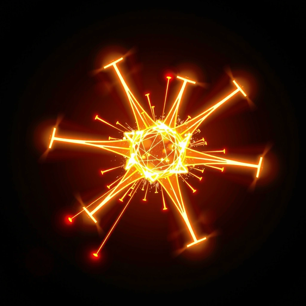 Explosive energy burst visual